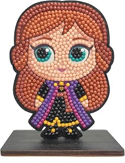 CRYSTAL ART - Diamond Figurine Kit - Creative and Fun Activity - Adults and Children - Glitter Decoration in Assorted Colours - Disney Frozen - Anna