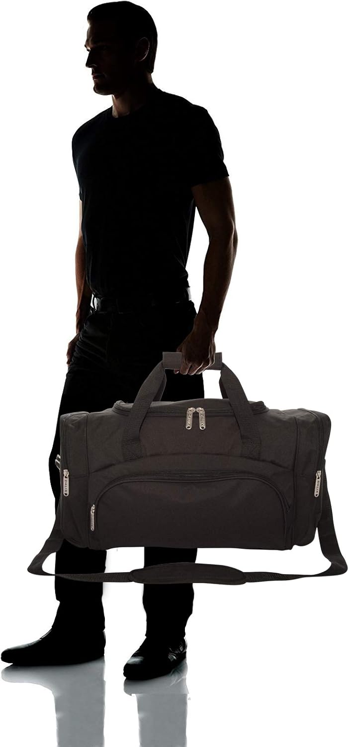 DALIX Signature Travel or Gym Duffle Bag in (Black, Gray, Navy Blue Red)