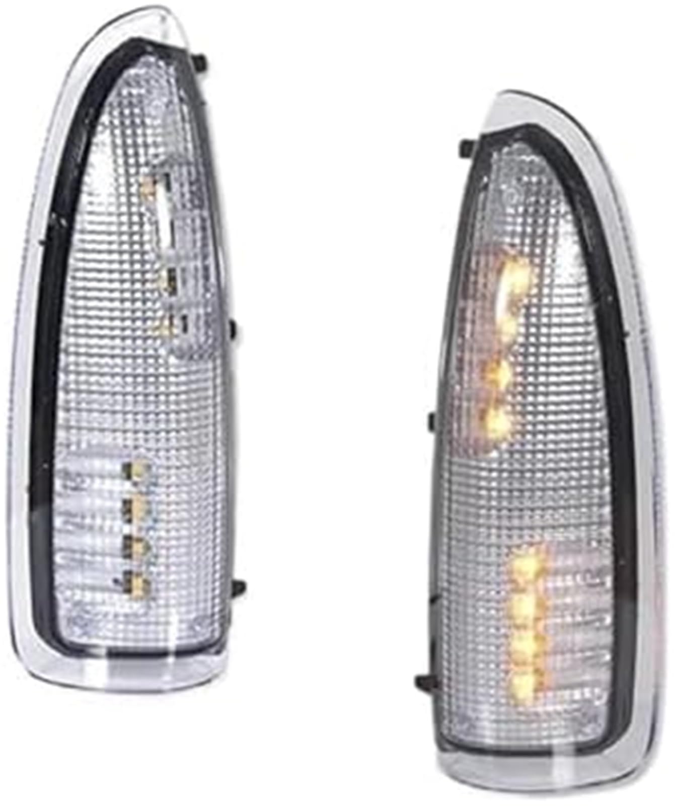 Bursztynowe diody LED na lusterko boczne samochodu