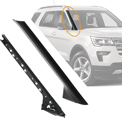 Miniatura 5 de A-Pillar Trim Molding Windshield Set, Compatible with 2011-2019 Ford Explorer, Left & Right, Outer & Inner, 926450 926451, Window Trim Moulding