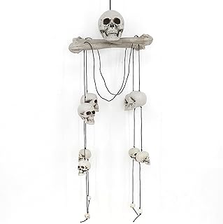 Halloween Bones Skeletons Decoration,27.5" Realistic Gothic Skeleton Bone Wind Chime,Gothic Skeleton Windchime for Lawn Yard Graveyard Skeletons Halloween Decor