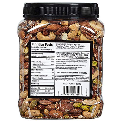 Kirkland Signature Extra Fancy Mixed Nuts, And Shelled, Unsalted 160 Ounce (Pack Of 4) #TOP2