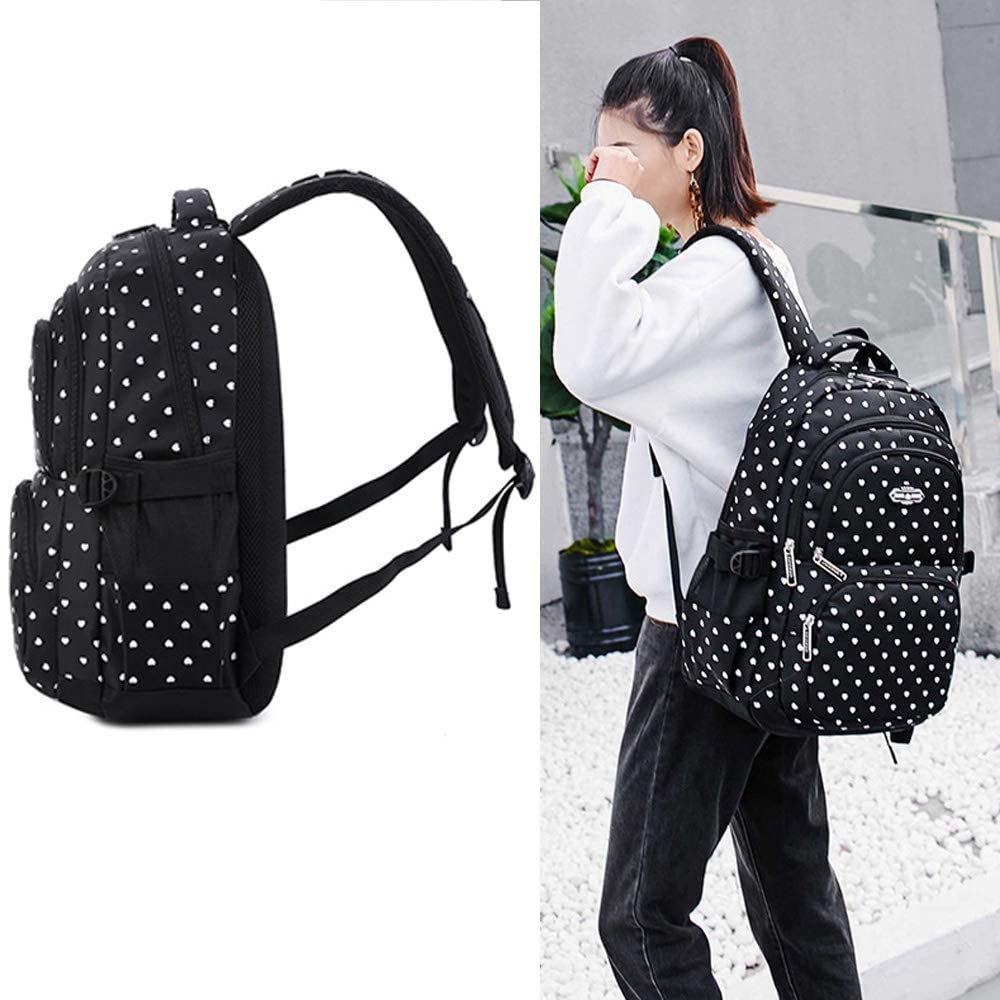 mochila, Mochila ligera for mujer, mochila escolar(Black)