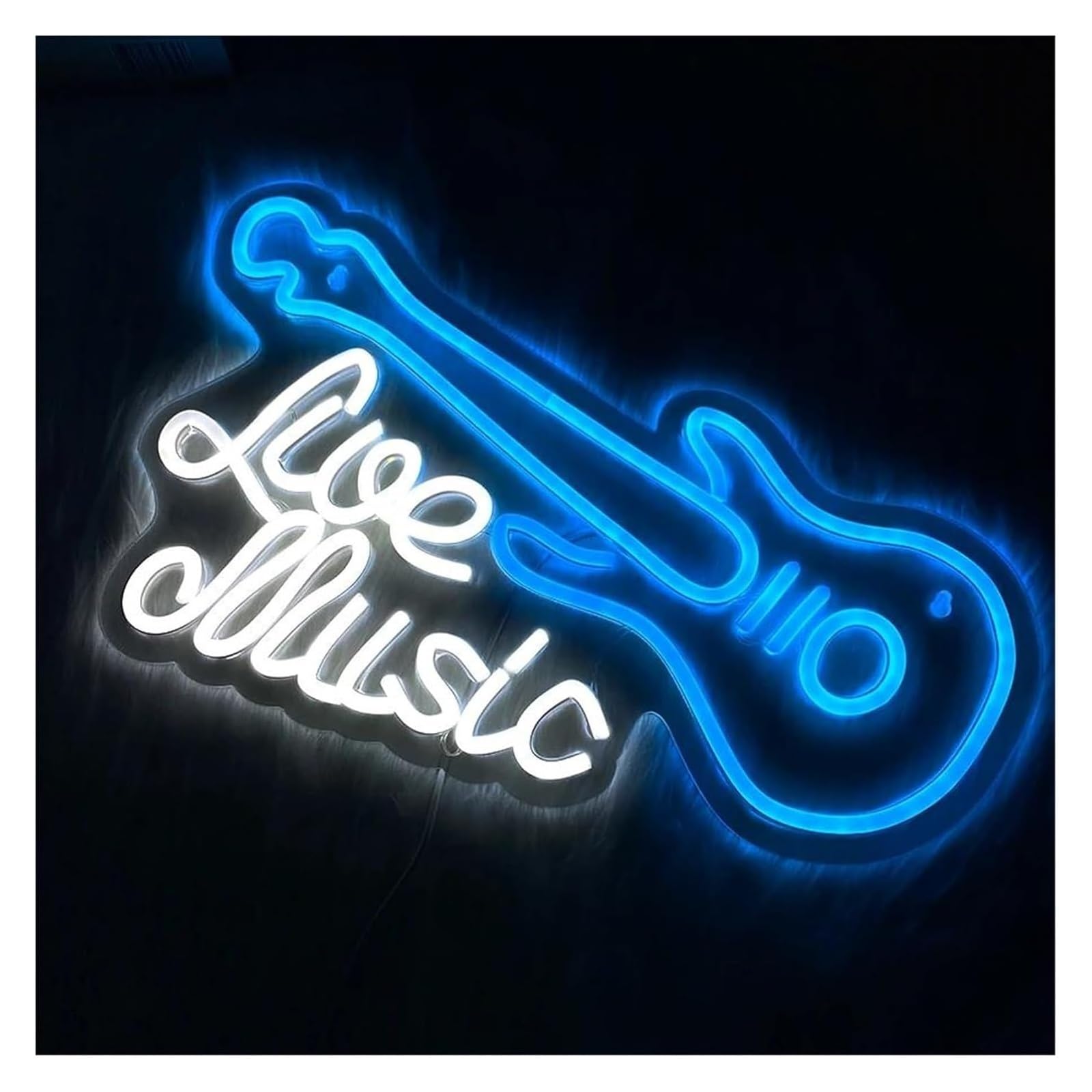 Generico Segno di luce al neon Musica dal per vivo per insegne al neon per decorazioni murali, luci alimentate per studi musicali lampade decorative