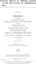 Potential impacts of proposed changes to the Clean Water Act jurisdictional rule