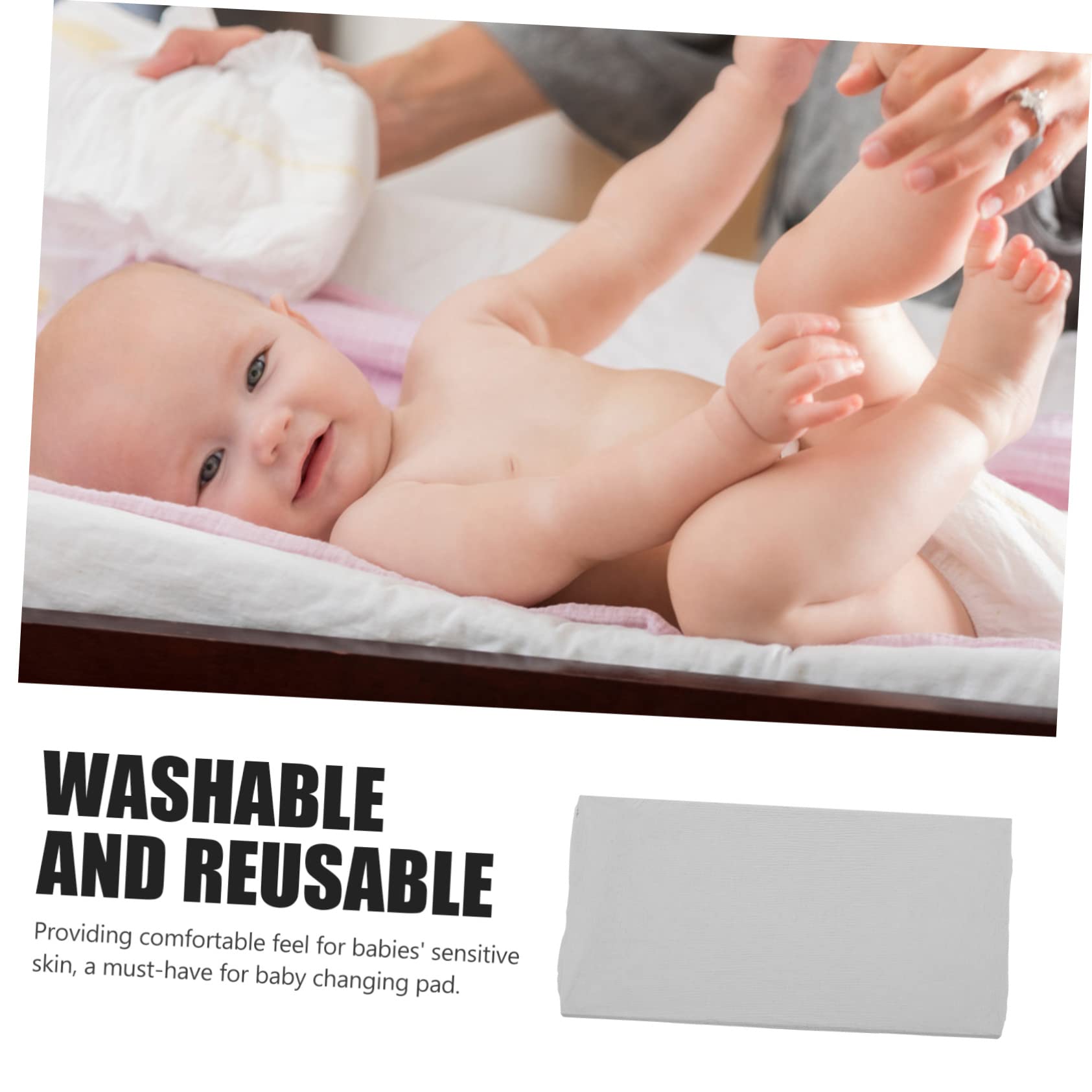 Sosoport Washable Diaper Changing Pad Cover Removable Cover for Changing Table Cradle Bed Soft Skin Friendly Material Chic Design Easy to Clean Reusable