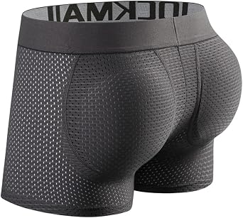 JOCKMAIL Mens Underwear Boxer Mens Padded Boxers Shorts Mesh Breathable Hips Enhancing Mens Boxers with Removable Cup