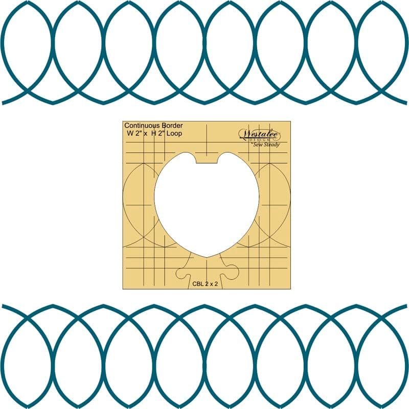 Westalee Design Continuous Borders Template ((2" x 2") Low Shank)