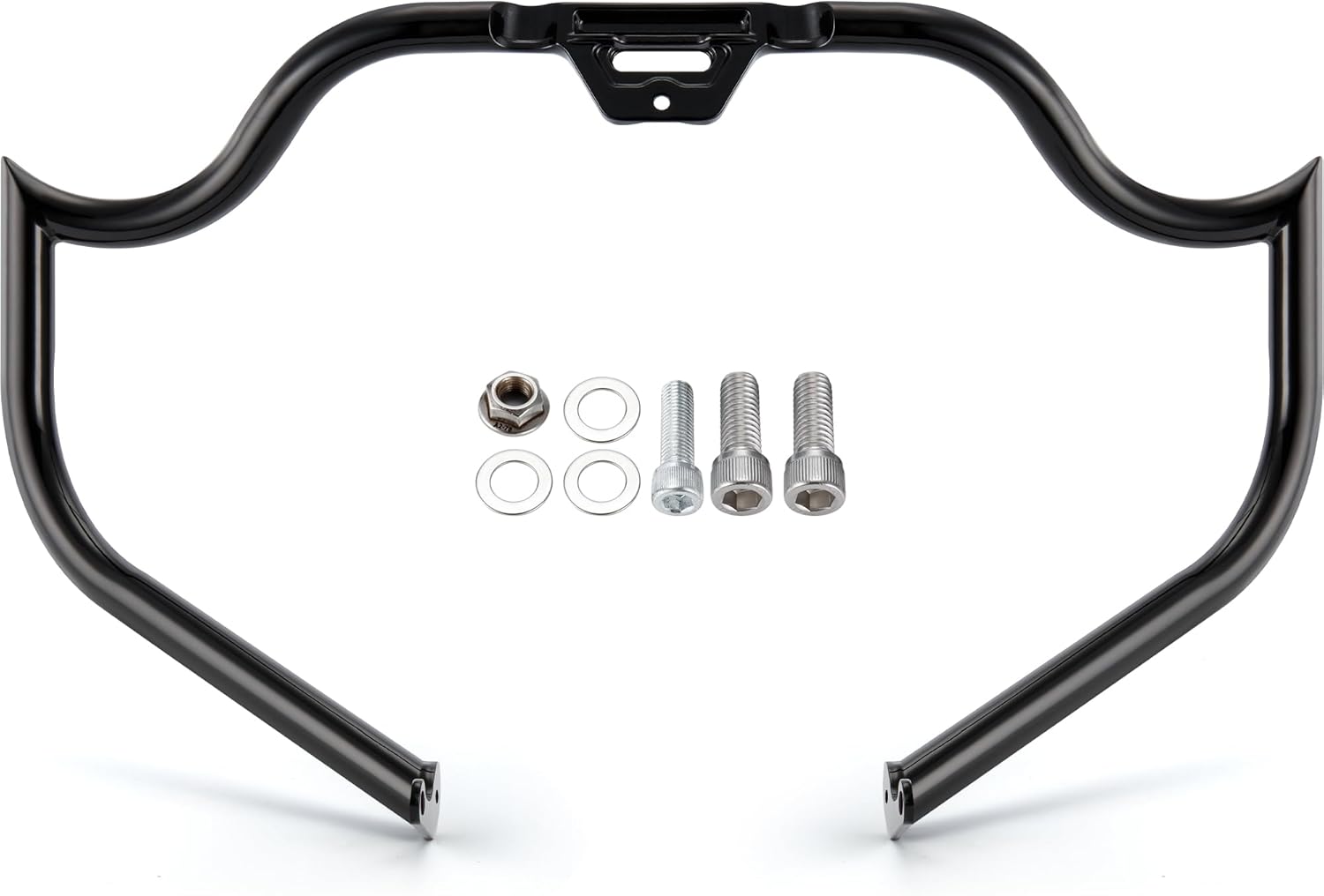 MoKitDora Softail Crash Bar Engine Highway Guard for 2018-Later Harley Low Rider Sport Glide Street Bob Heritage Fat Bob Fat Boy Breakout Silm Models, Gloss Black