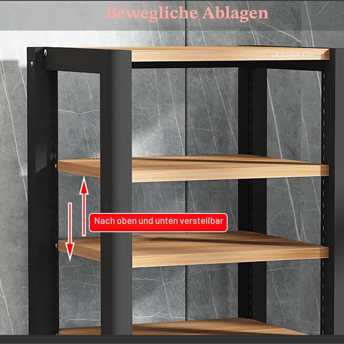 AV Rack - Wielowarstwowa szafka HiFi do urządzeń wideo Gramofon nd Slish o Sto Solut Home Theater Fur & Ele Design