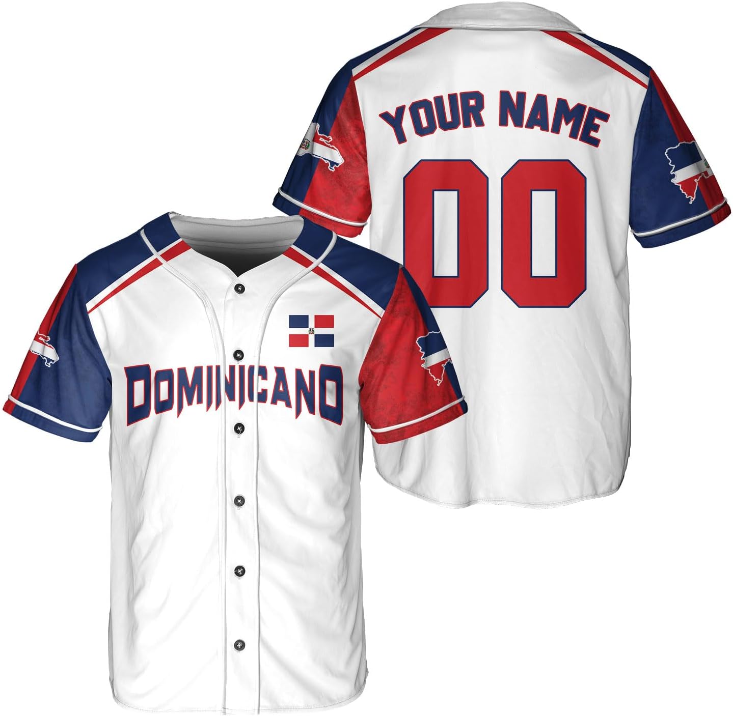 Personalized Dominican Republic Baseball Jersey for Men & Women, Custom Name Number Sports Jersey, Republica Dominicana Fan