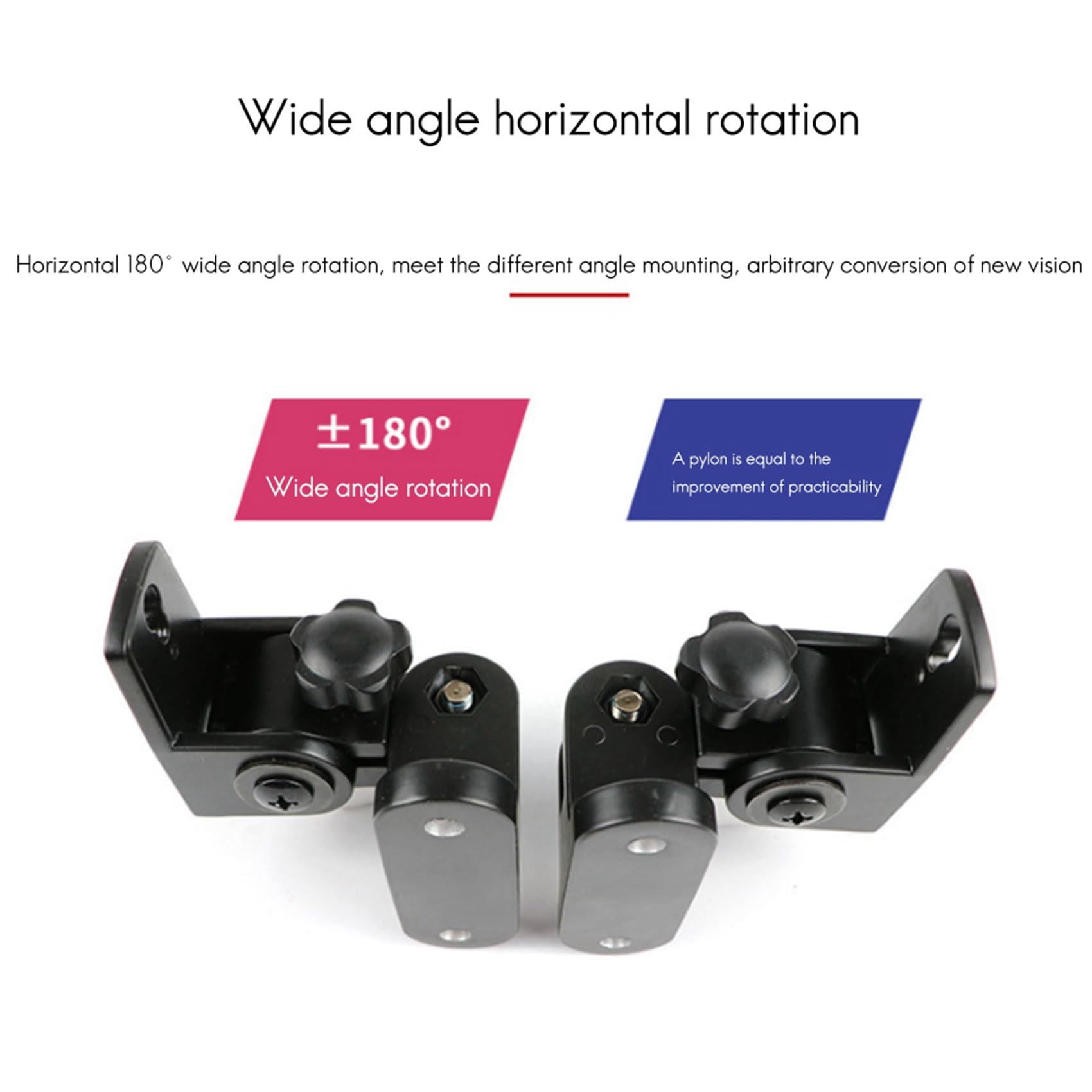 Soporte de pared para altavoz, aleación de zinc, soporte universal de pared para sonido envolvente (6 piezas)
