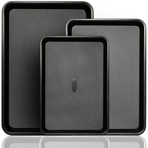 Large Baking Sheet Set of 3, UUKRAVE Cookie Sheets For Baking Non Toxic with Diamond Non Stick Base...