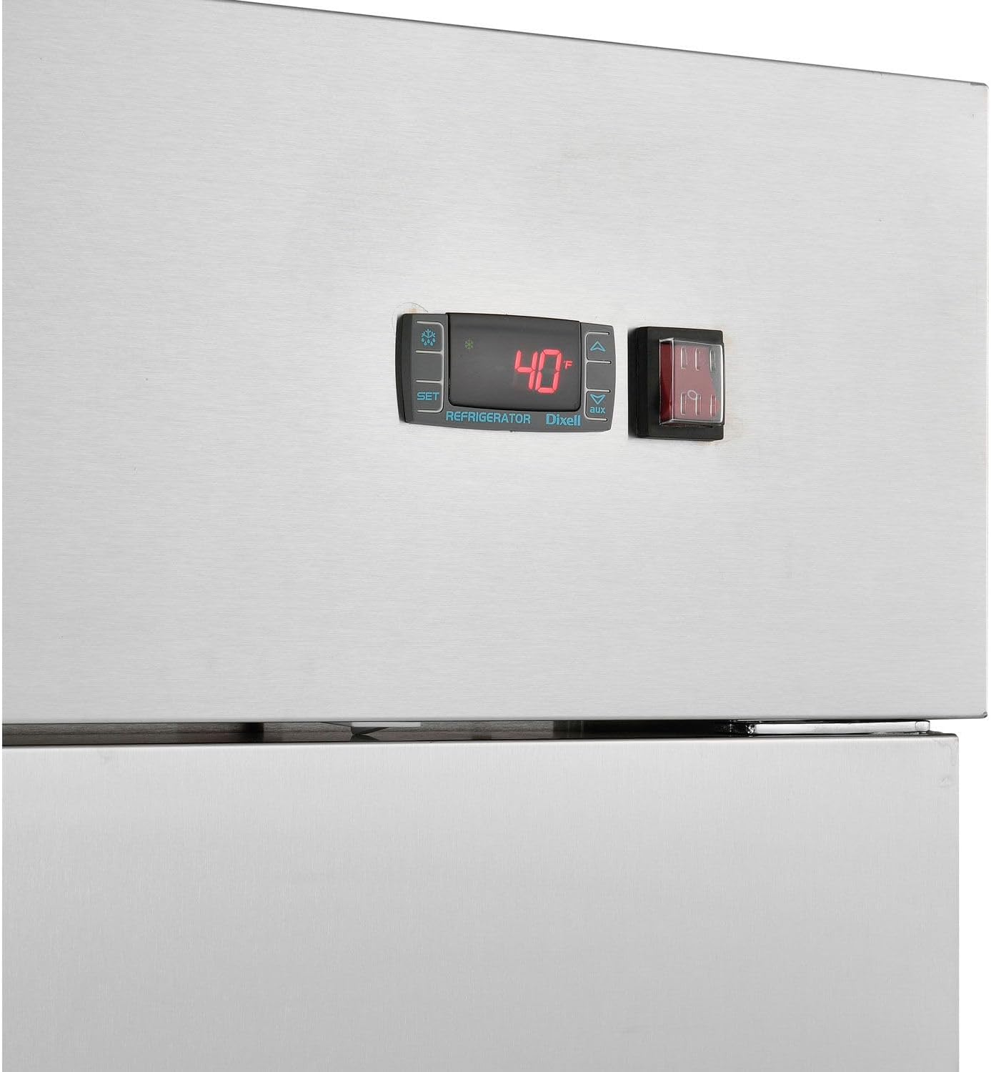 Nexel Global Industrial Reach-in Refrigerator with 2 Solid Doors, 47 Cu. Ft. Capacity, 54" W x 32-1/4"D x 82-1/2"H, Stainless Steel, 115V, 3" Swivel Casters