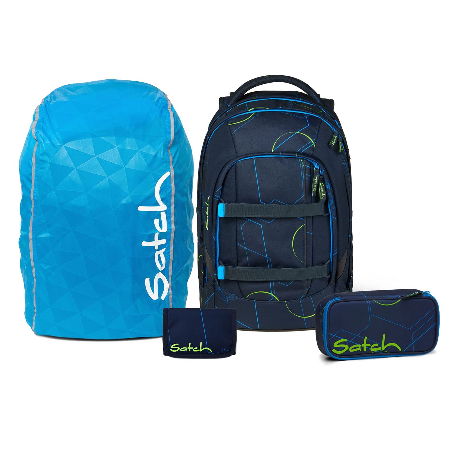 Satch Pack Schulrucksack Set 4tlg. Streetwalk Edition (Blue Tech)