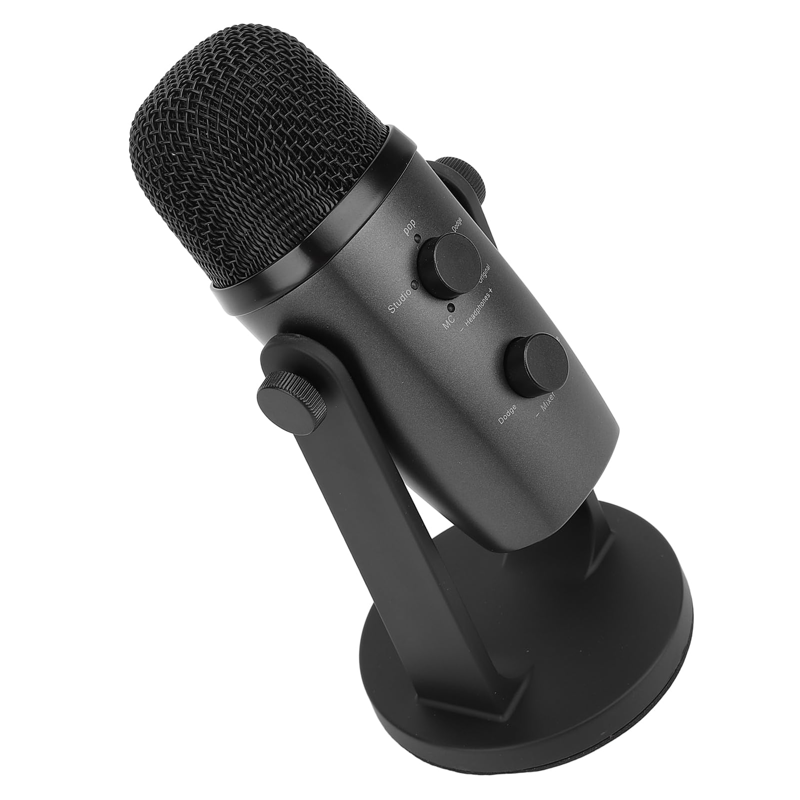 Yctze Wysokiej Klasy Mikrofon do Gier, Pojemnościowy Komputer USB z Mocowaniem Antywstrząsowym, funkcją Quick Function, Pokrętłem Wzmocnienia, możliwością Przesyłania Strumieniowego, Podcastingiem,