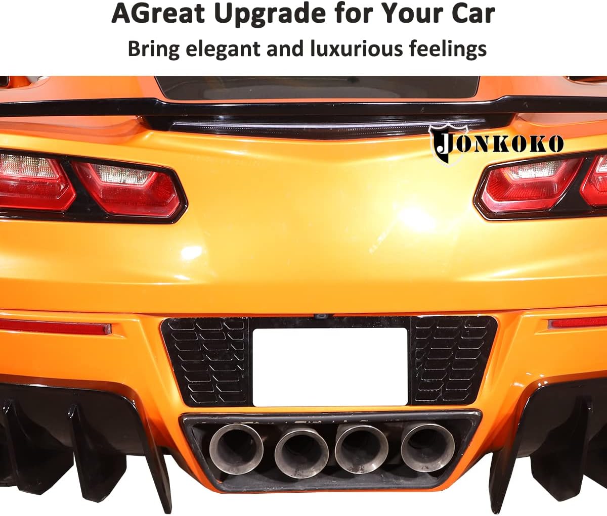 Black Aluminum Alloy Rear License Frame for Chevrolet Corvette C7 2014-2019 Car Licence Plate Covers Exterior Accessories