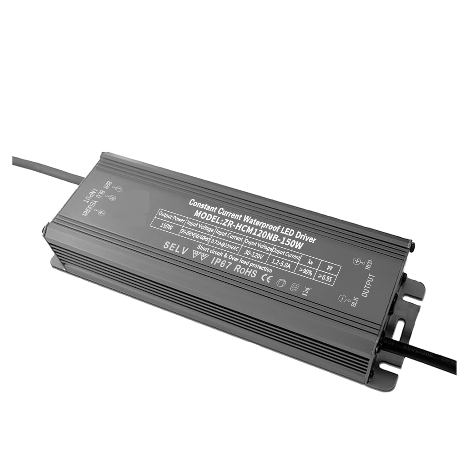 100-200W Constant Current Waterproof LED Drive Power Supply Street Light Low Voltage DC LED Switching Power Supply Ballast(100W)