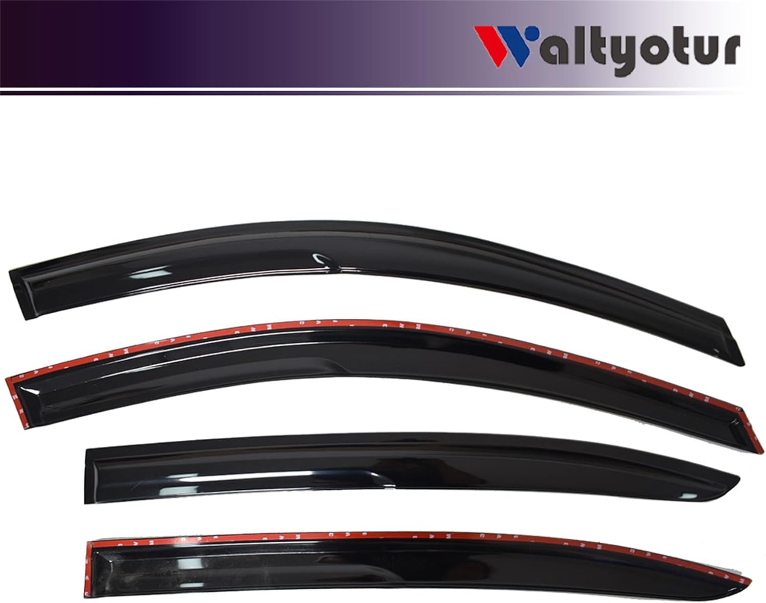 waltyotur Window Vent Visor Rain Guard Shade Replacement for Honda Accord 2008 2009 2010 2011 2012 4Door Sedan