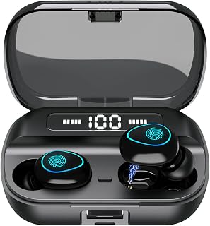 zivsivc Bluetooth Earbuds,IPX7 Waterproof Bluetooth 5.1 Stereo Earphones,Wireless Earbuds, in Ear Headphones,Premium Deep Bass Headset,audifonos Bluetooth inalambricos for Android iOS Cell Phone