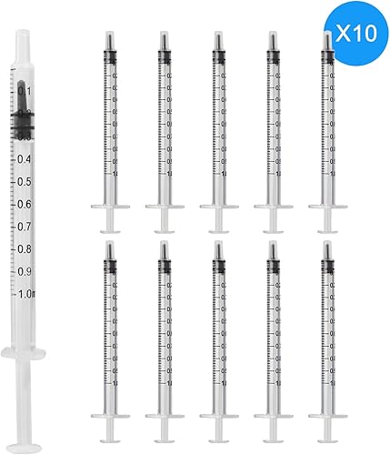 Miniatura 2 de Paquete de 10 jeringas de plástico de 0.0 fl ozcc de jeringa de medición de líquidos, selladas individualmente con medición para laboratorios