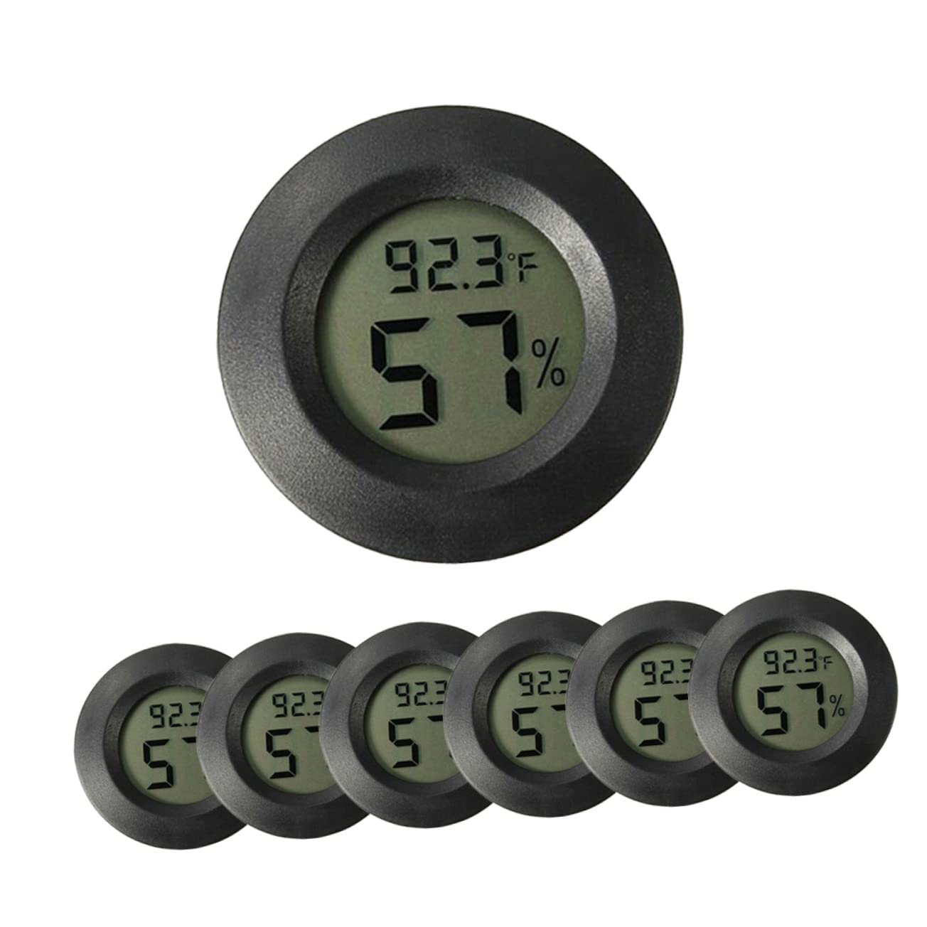 POPETPOP 2 Set di Igrometri Digitali per Rettili Mini Misuratore di umidità Dimensioni Compatte Facili da Leggere per Terrari 7 Pezzi * 2