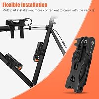 Flintronic Összecsukható Kerékpárzár 4-Számjegyű Kombinációs Kóddal, 88 cm, Acélötvözet, Kulcs Nélküli, E-Bike és MTB Kompatibilis, Fekete 5