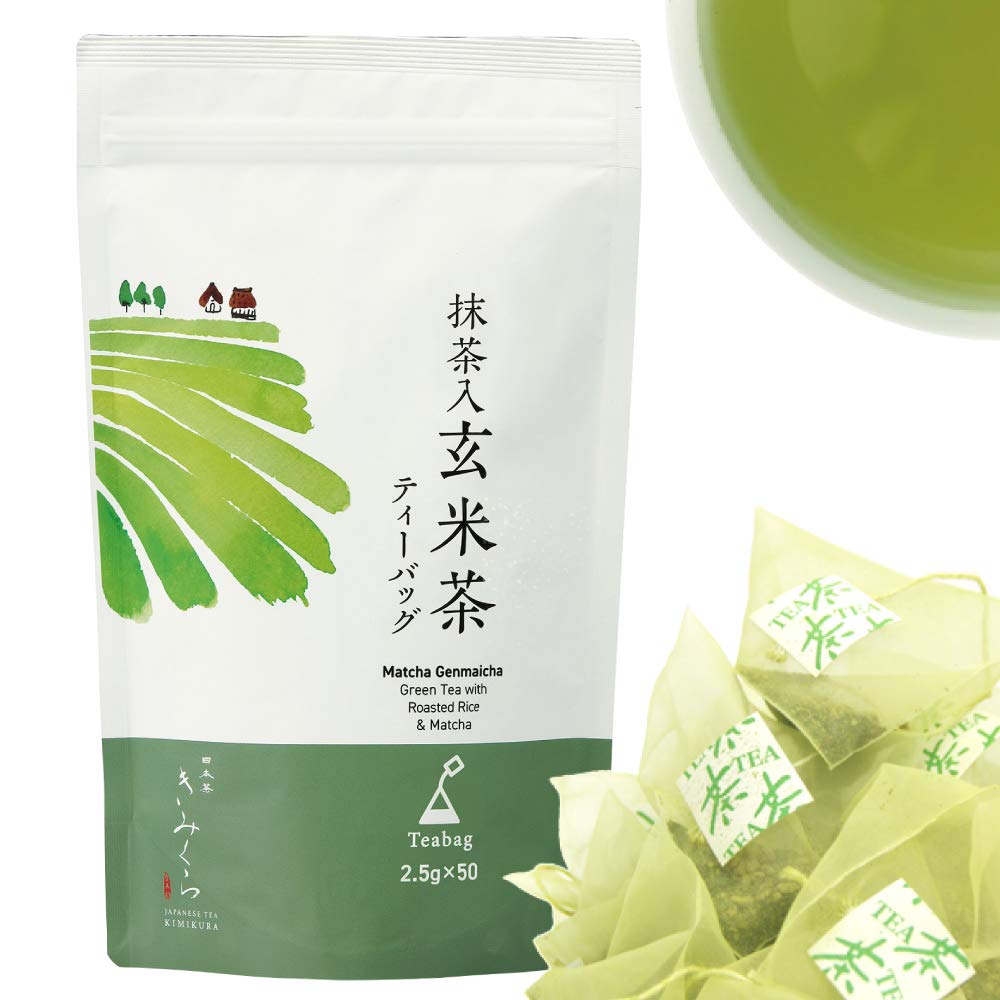 Premium Matcha Genmai Green Teabags 2.5gx50Teabags from Japan | Japanese Tea KIMIKURA
