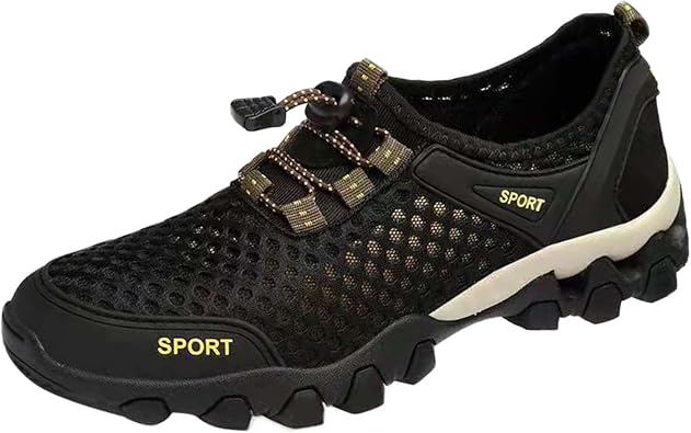 Men Summer Mesh Breathable Hiking Shoes Comfortable Walking Shoes Outdoor Travel Shoes Fashion Casual Sports Shoes Sneaker for Men Basketball