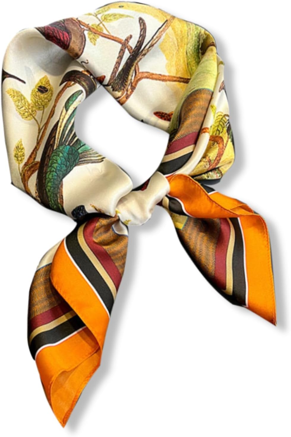 PoeticEHome 100% Pure Mulberry Silk Square Scarf 27"x27" Women Neckerchief Headscarf Gift Packed