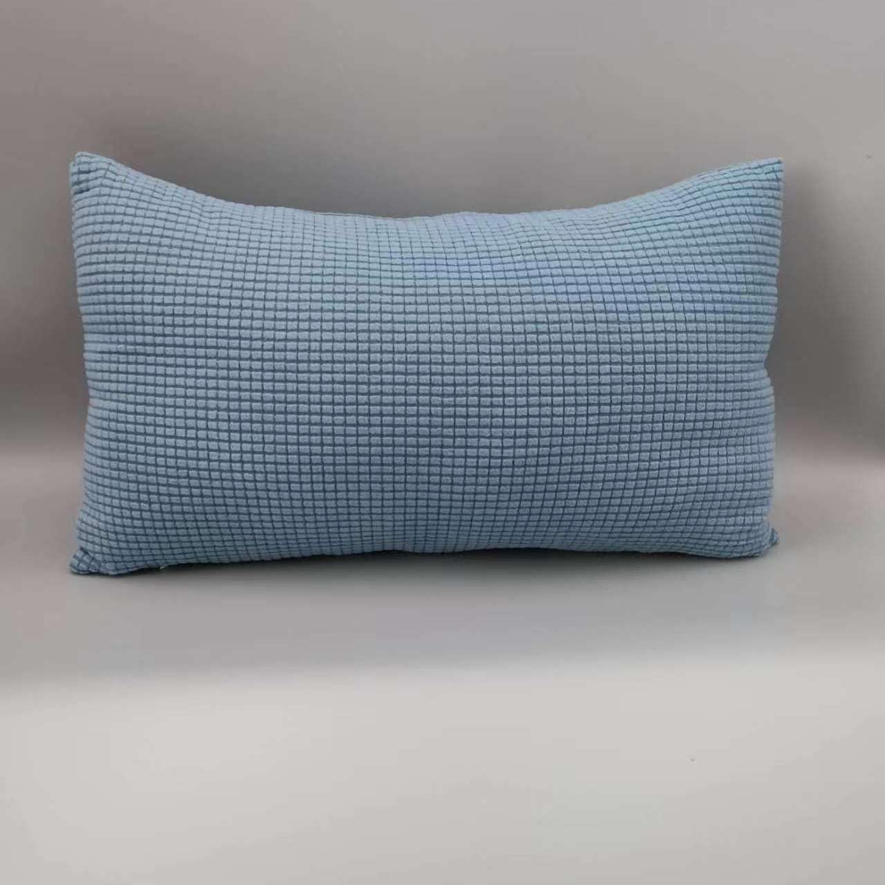 2 pack Pillowcases for Sofa Cushions Pillow Cases Rectangular Couch Cushion Covers Protectors Throw Pillow Cover for Living Room Bed Corduroy Fabrics Cushion Slipcover ( Color : Sky blue , Size : 50x7