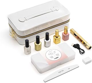 Apres Ombre Gel-X® Nail Extension Kit, 14 sizes 00-9, Premium Quality, Professional Nail Tips Starter Kit (Natural Almond Short)