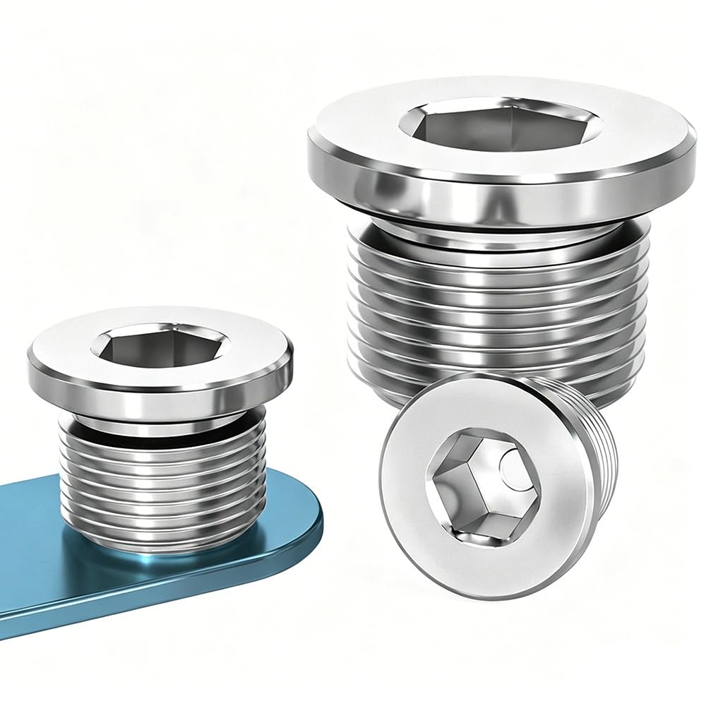Bouchon d'huile inox 304 à bride hexagonale M27, l'étanchéité haute performance