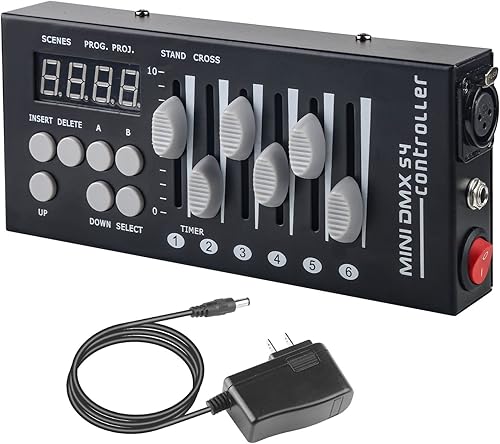 Vista 8 de Controlador inalámbrico Dmx de 192 canales, controlador de luz Dmx para luces DJ, controladores Dmx con controlador Dmx portátil Midi 512