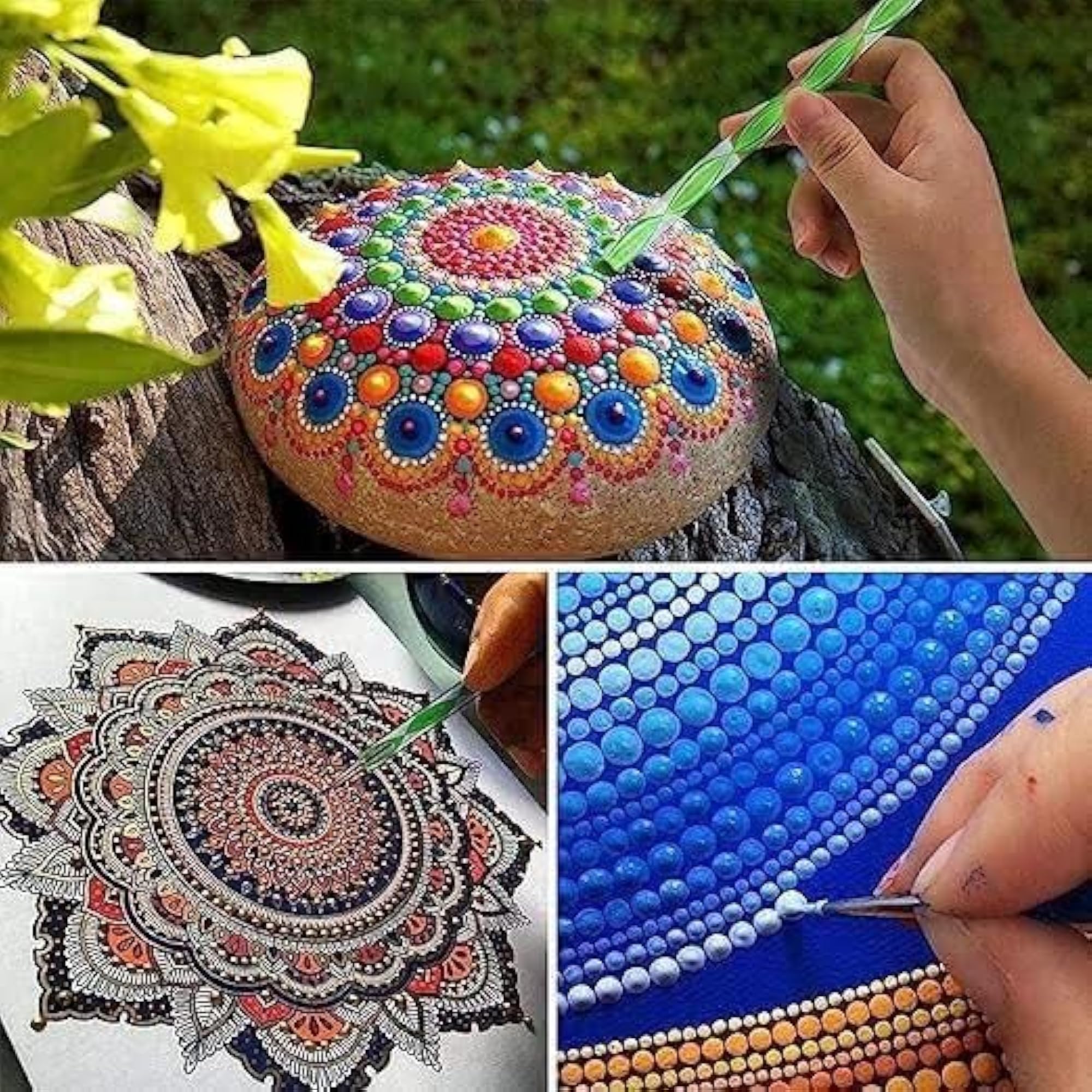 13 Piece Mandala and Acrylic Dotting Tool Set