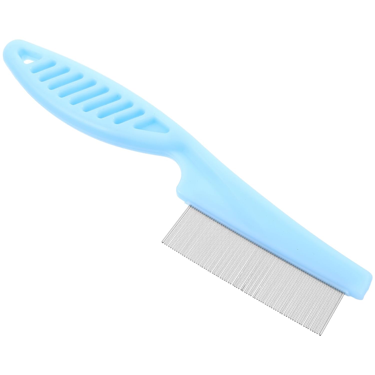 Pet Comb and Dog Grooming Comb with Fine Teeth Blue Small Flea Removal Brush for Cats and Dogs High-density Tooth for Indoor Grooming Supplies