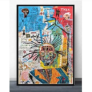 Tableau Pour Maison Effet Peinture Fabrique En Italie 40x44 Sejour Idee Cadeau Social Crazy Impression Sur Toile Du Tableau La Joconde De Jean Michel Basquiat Cuisine Chambre A Coucher Peintures Tableaux Posters Et