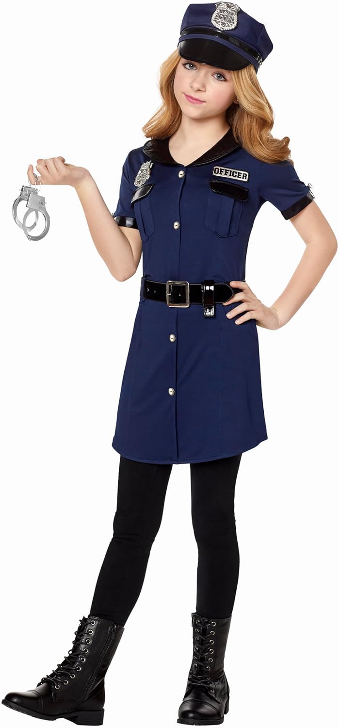 Spirit Halloween Kids Officer Cutie Costume | Kids Police Officer Dress Costume | Kids Occupation Costumes