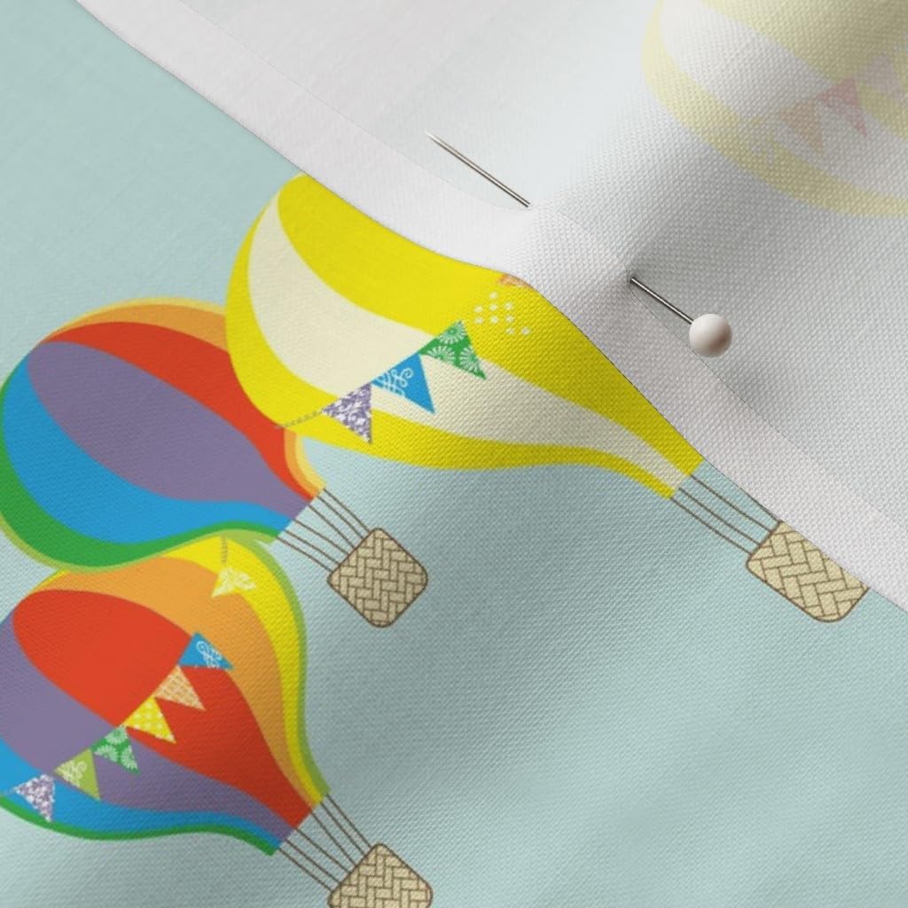 Spoonflower Fabric - Hot Air Balloons Balloon Printed on Petal Signature Cotton Fabric by The Yard - Sewing Quilting Apparel Crafts Decor