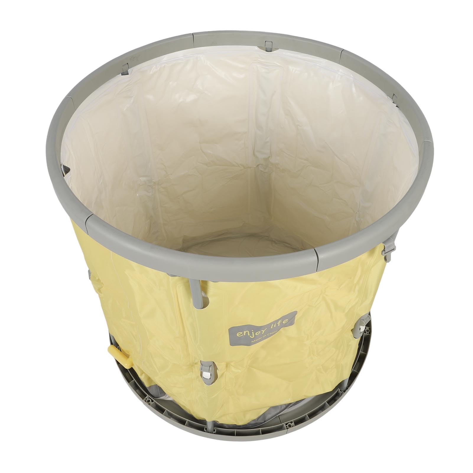 Vasca da Bagno Pieghevole, Vasca da Bagno Pieghevole Portatile in PVC 70 X 66 Cm per Adulti e Bambini, Idromassaggio per Ammollo di Sudore, Medicata, per Box Doccia per Uso Esterno (YELLOW)