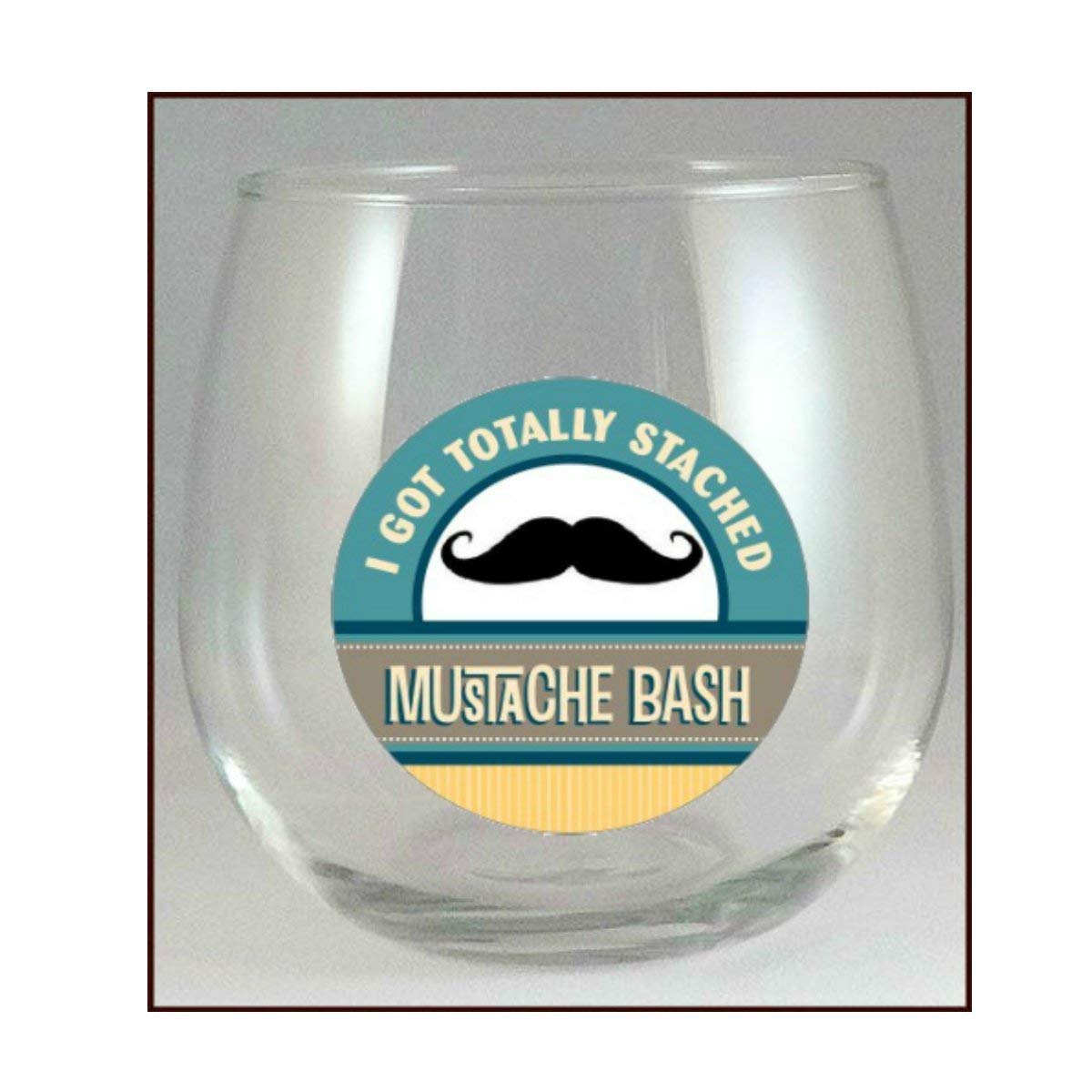 Mustache Wine Glass Decals, Glass Tag Identifiers