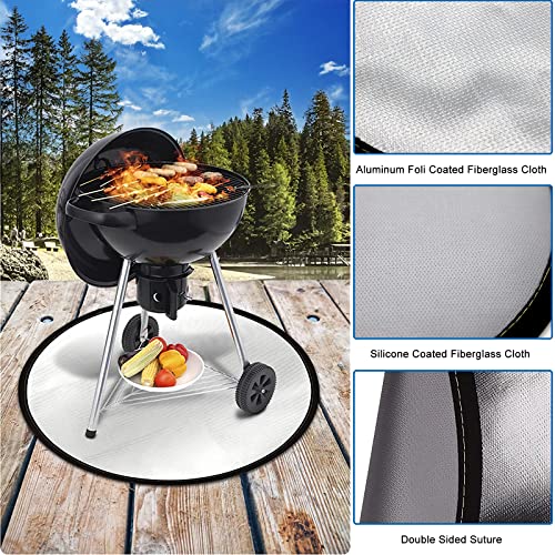 Thick Fire Pit Mat For Deck Grass Patio And Concrete 36" Heat Resistant Fireproof Mat / Under Grill Ember Mat Triple Layers Fire Pit Pad Firepit Protector Outdoor Bbq Floor Mat #TOP3