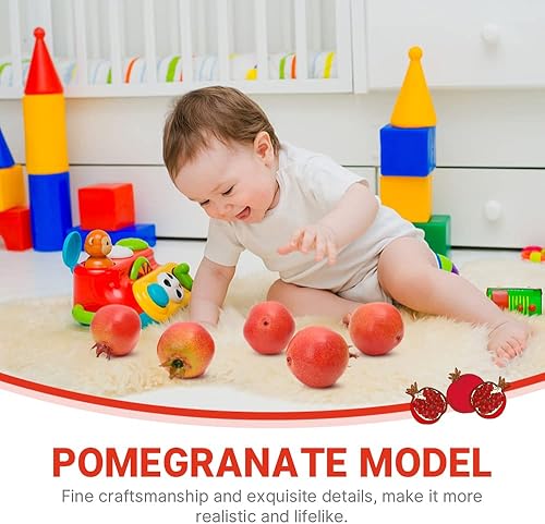 Miniatura 4 de Granadas artificiales, 6 piezas de granadas de simulación, frutas falsas para el hogar, cocina, decoración de mesa, accesorios de fotografía