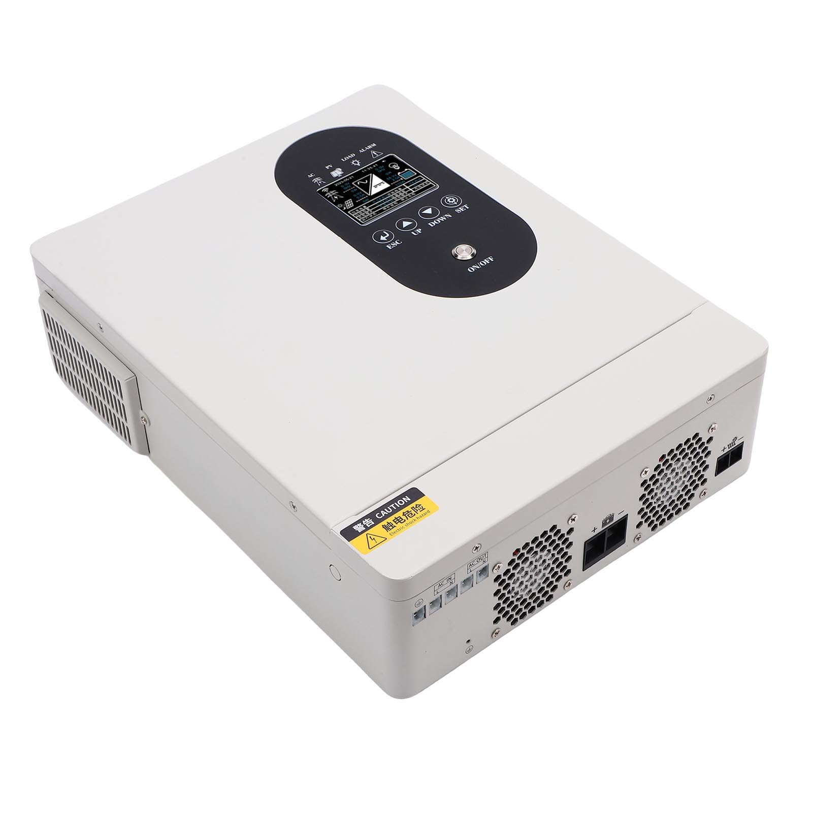 Inwerter Solarny 1600W Wbudowany Kontroler MPPT 60A Czysta Fala | Hybrydowa ładowarka Słoneczna WiFi, Kompatybilna z Akumulatorem AGM/żelowym/Li, Zabezpieczeniem Przed Przeciążeniem i