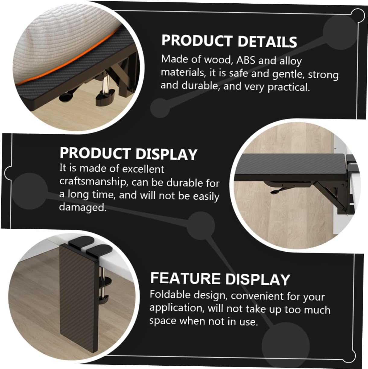 NUOBESTY 1pc Computer Hand Holder Arm Support Frame Ergonomic Wrist Rest for Desk Mouse Pad Support for Use