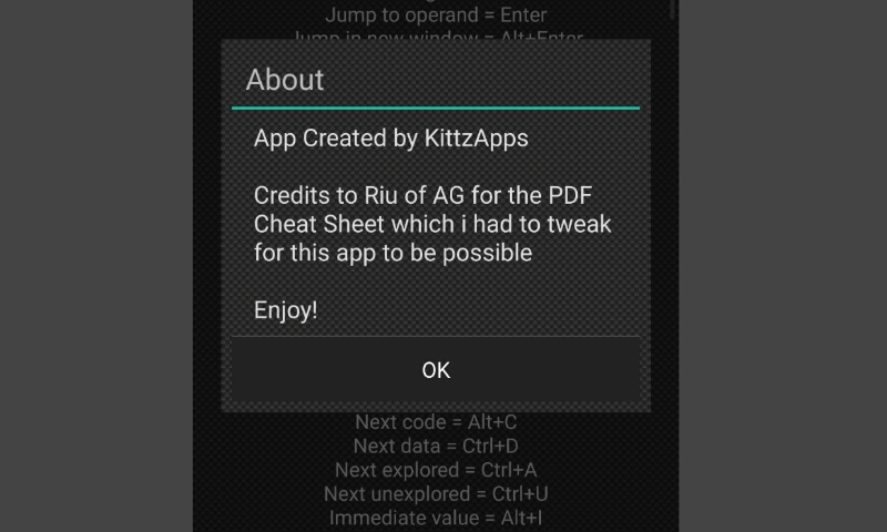 IDA Cheat Sheet - Aplicativo na Amazon Appstore
