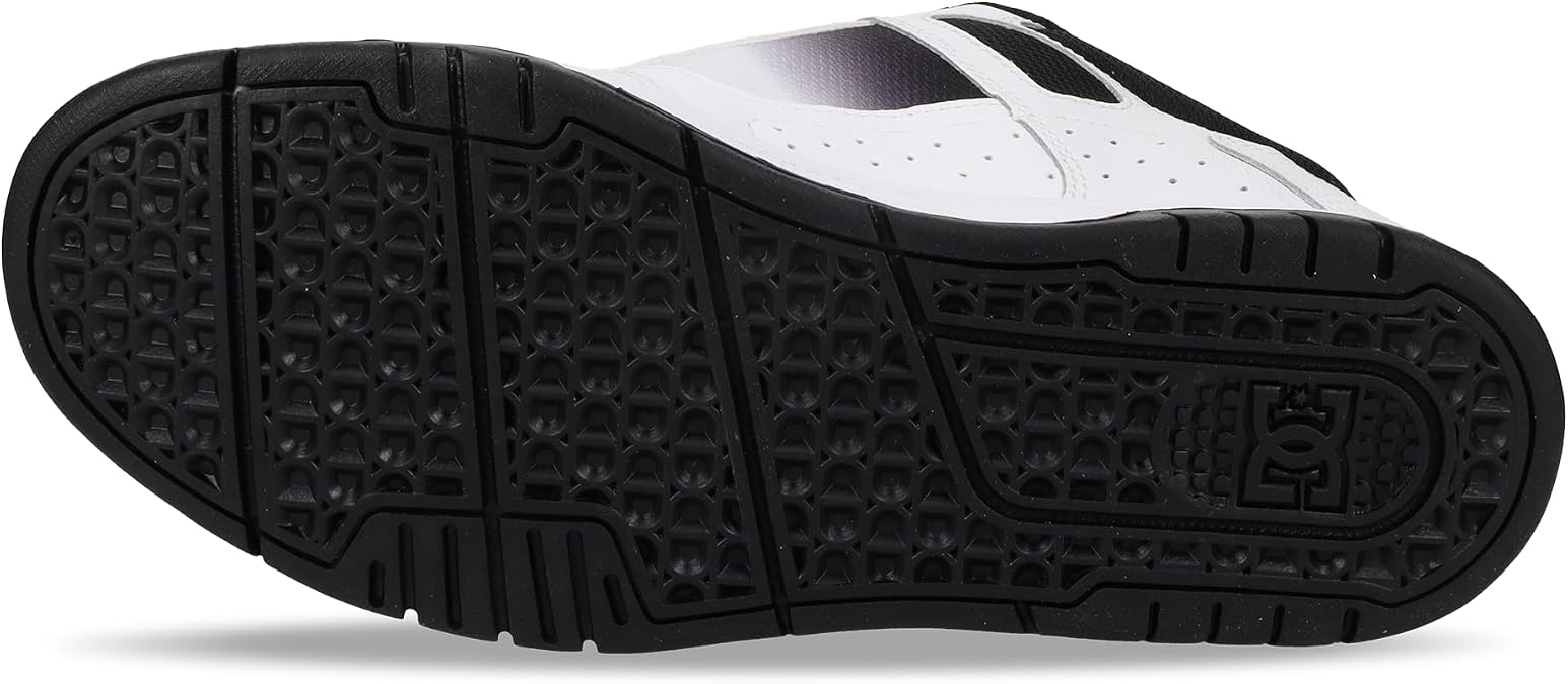 DC Men's Stag Skate Shoe, White/Black, 12