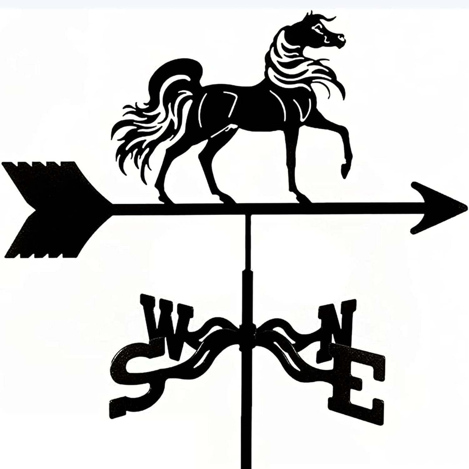 金属風見鶏 豚天気計 動物風向計 中空風向計 屋外庭屋根山のパドック装飾用 スタイル4