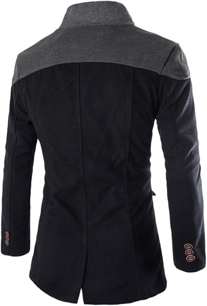 Cardigo Mens Jacket Warm Winter Trench Coats Long Outwear Button Smart Overcoat : Clothing, Shoes & Jewelry