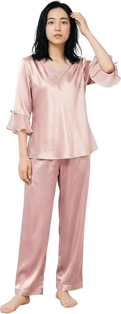 Amazon | [Dream Silk] ユメノシルク シルク パジャマ レディース